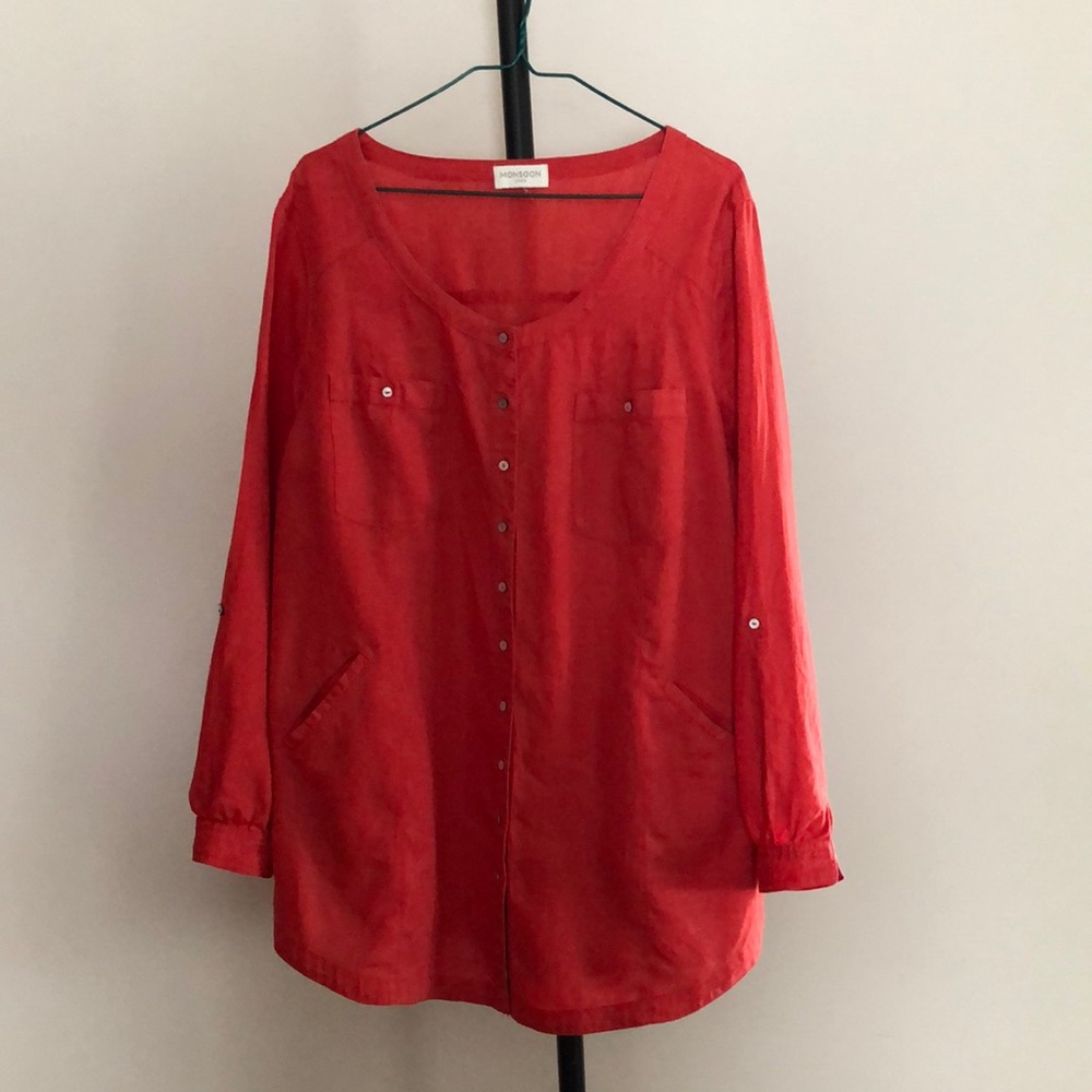 Red Linen Tunic